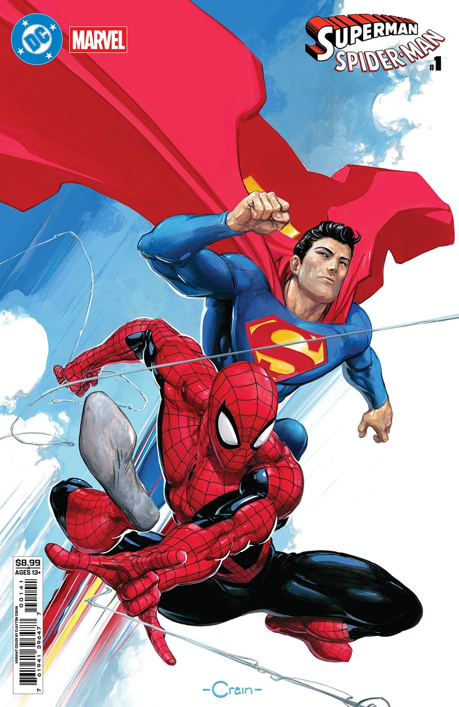 DC Marvel Superman Spider-Man 1 Portada D inglés