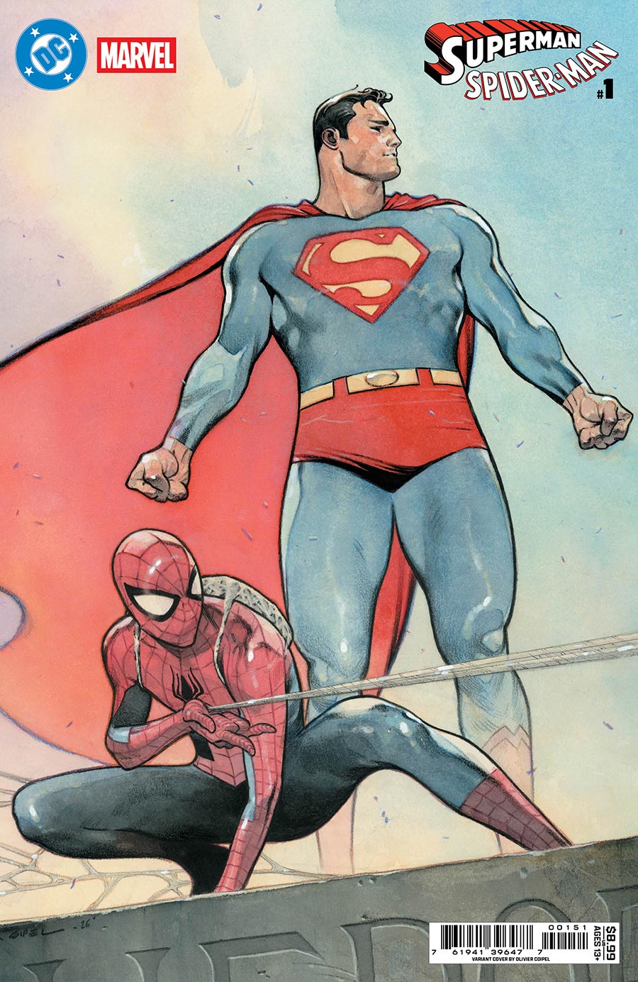  DC Marvel Superman Spider-Man 1 Portada E inglés