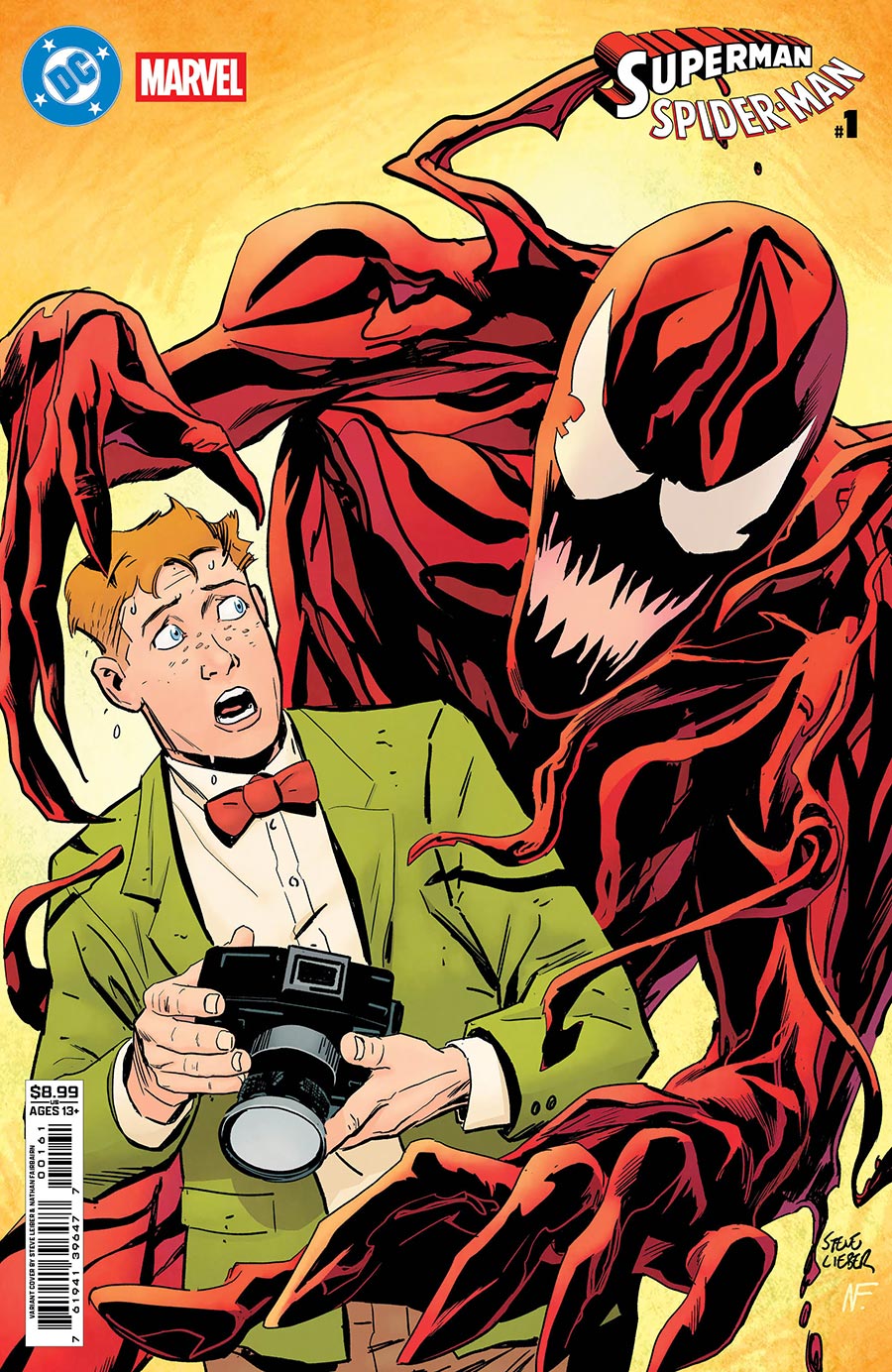 DC Marvel Superman Spider-Man 1 Portada F inglés
